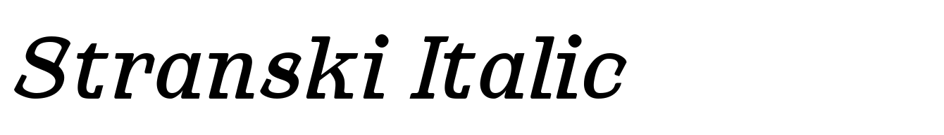 Stranski Italic